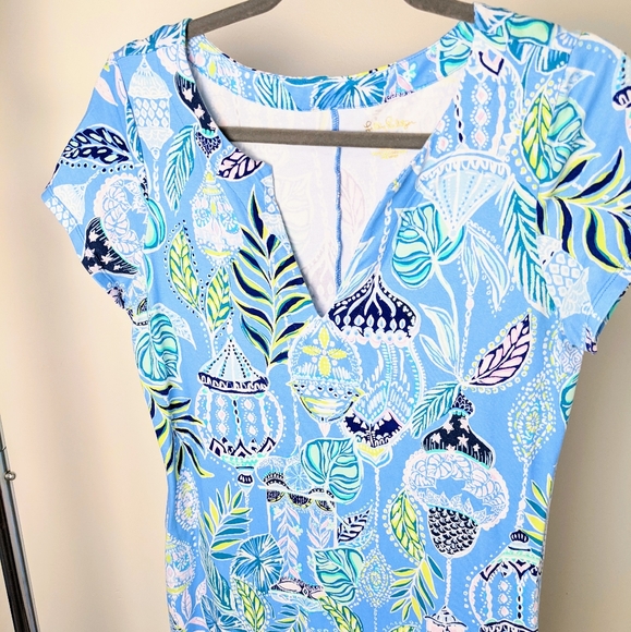 Lilly Pulitzer UPF 50+ SOPHILETTA DRESS Blue Peri Lapis Lanterns - Picture 5 of 12